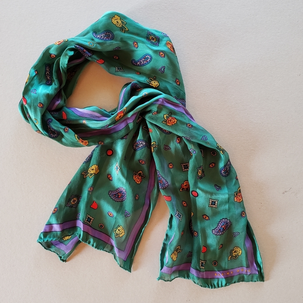 ❌SOLD❌Elaine Gold Vintage Silk Scarf